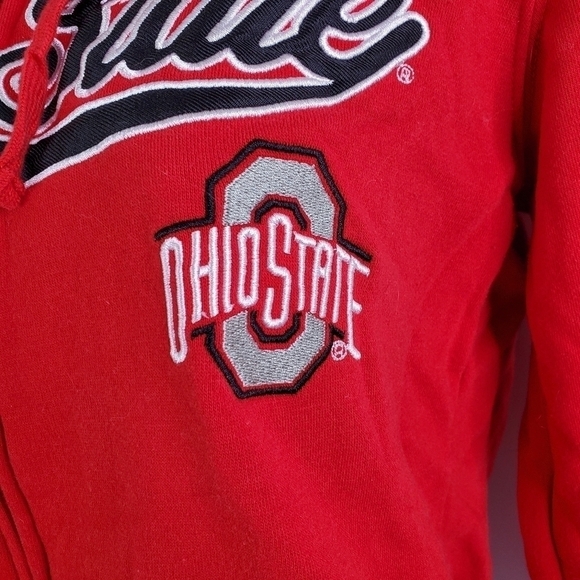 Ohio State University Buckeyes NCAA Apparel Hooded Jacket Full Zip Logo Size M - Picture 4 of 9